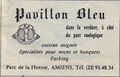 Publicité pour la Pavillon Bleu dans la gazette municipale de 1965