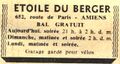 Au 652 de la route de Paris - publicité dans le Courrier Picard en 1954