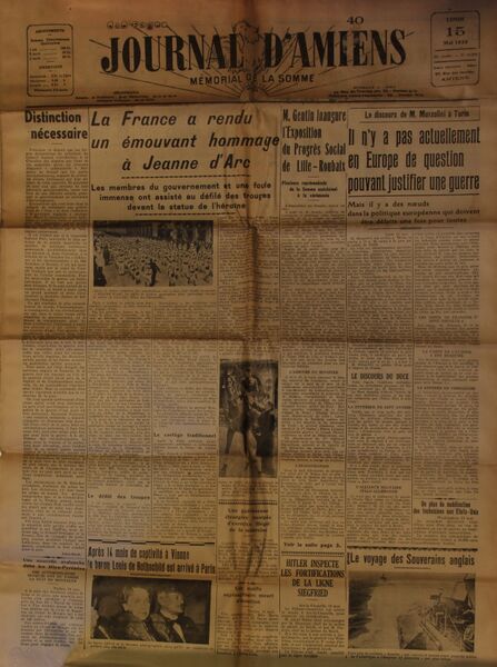 Fichier:Journal amiens 15 mai 1939 couv.jpg