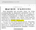 10 Août 1899 Ouverture d'une enquête par la mairie pour établir une prise d'eau dans le canal de la Somme pour alimenter les machines de l'usine électrique.