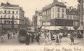 En 1904, la place animée avec le Tramway amiénois