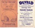 Publicité dans le programme de la grande fête du folklore français - 1956