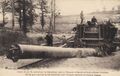 Canon de 380 mm capturé par les Australiens près de Chuignes et destiné au bombardement d'Amiens