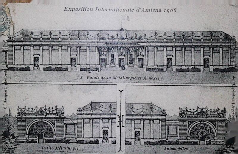 Fichier:CPA-Exposition-internationale-Amiens-1906-Palais-metallurgie-annexes-petite-metallurgie-automobiles.jpg