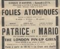 annonce de spectacle en 1954