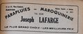 Publicité du guide du Syndicat d'Initiative d'AMIENS en 1934 Joseph LAFARGE (fondée en 1813) 11 et 13 Place Gambetta