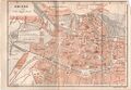 Plan d'Amiens extrait du Manuel du Voyager du Guide Baedecker " Nord de la France, excepté Paris"